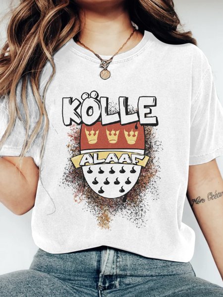 

Vintage Animal Crew Neck Short Sleeve T-shirt, White, T-shirts