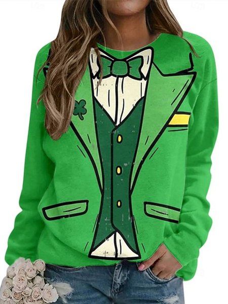 

Women's St. Patrick's Day Casual Sweatshirt, Green, Hoodies&Sweatshirts