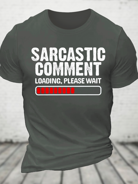 

Sarcastic Cotton T-Shirt, Deep gray, T-shirts
