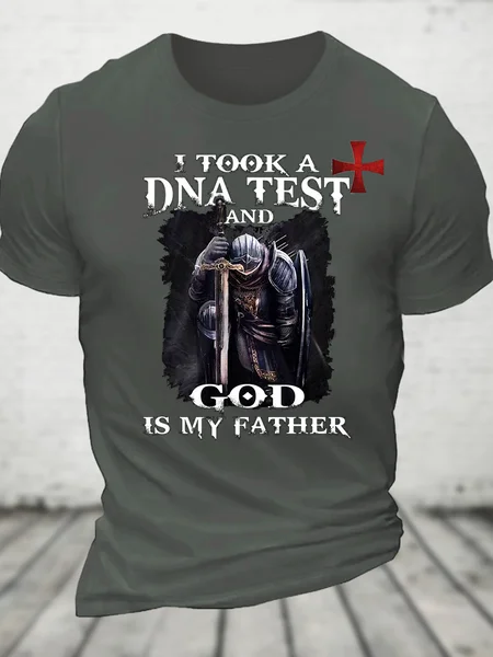 

I Took A Dna Test And God Is My Father Cotton T-Shirt, Deep gray, T-shirts