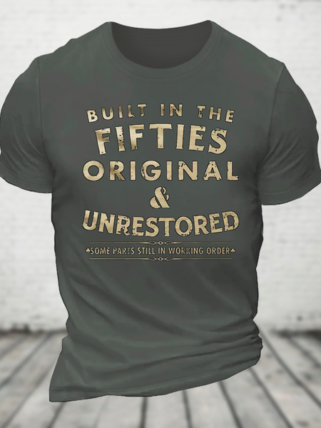 

Built In The Fifties Cotton T-Shirt, Deep gray, T-shirts