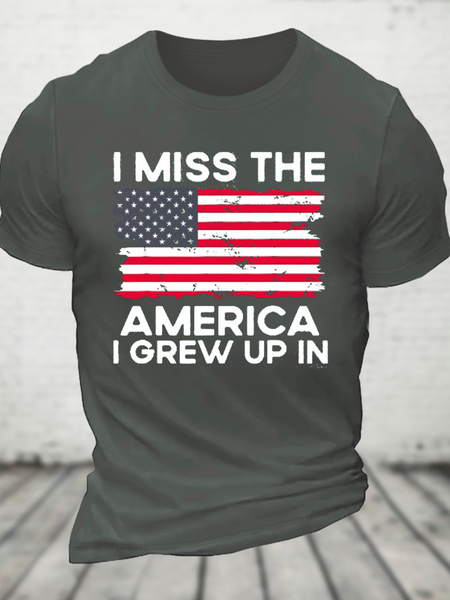 

I Miss The America I Grew Up In Cotton T-Shirt, Deep gray, T-shirts