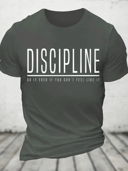 Discipline Cotton T-Shirt, Deep gray, T-shirts