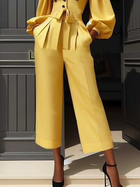 

Urban Plain Pants, Yellow, Pants