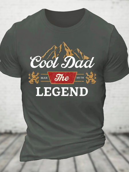Cool Dad Cotton T-Shirt, Deep gray, T-shirts