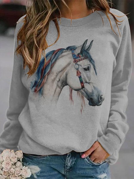 Casual Hoodie Text Letters Hoodie, Gray, Hoodies & Sweatshirts