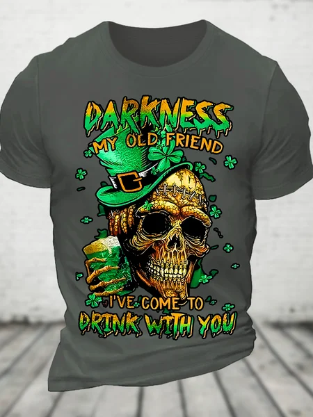 

St. Patrick's Day Cotton T-Shirt, Deep gray, T-shirts