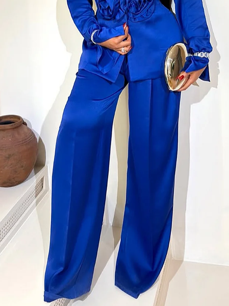 

Urban Plain Fashion Pants, Blue, Pants