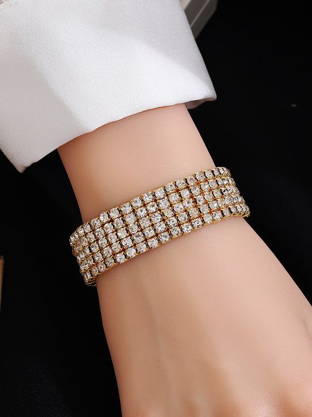 

Urban Iron Daily Plain Multilayer Bracelet, As picture, Bracelets
