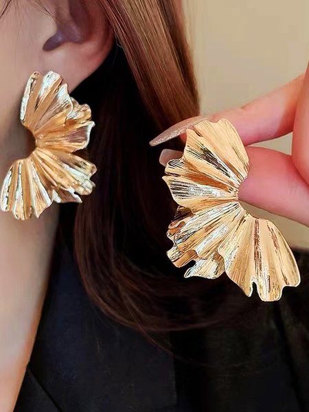 

Urban Metal Plain Hoop, Golden, Earrings