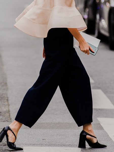Urban Plain Turnip Pants, Deep blue, Pants