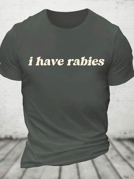 

I Have Rabies Cotton T-shirt, Deep gray, T-shirts