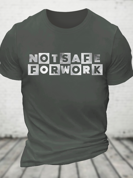 

Not Safe Network Cotton T-shirt, Deep gray, T-shirts