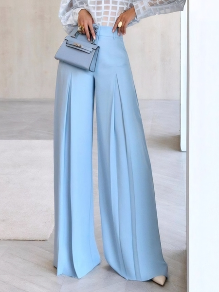 Urban Plain Fashion Pants, Blue, Pants