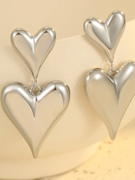 

Urban Heart/Cordate Dangle, Silver, Earrings