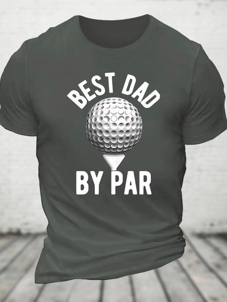 

Best Dad By Par Cotton T-Shirt, Deep gray, T-shirts