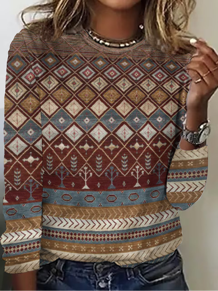 

Abstract Nation Casual Long Sleeve Shirt, As picture, Long sleeves