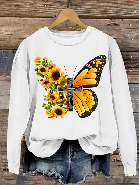 

Faith Classic Casual Sweatshirt, White, Hoodies&Sweatshirts