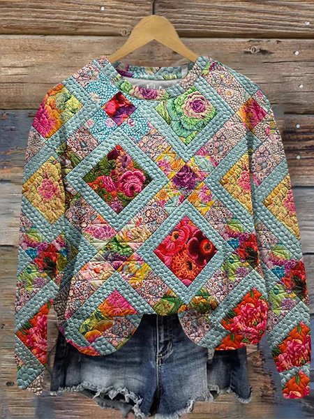 

Casual Hoodie Geometric Colorful Pattern Sweatshirt, Light blue, Hoodies & Sweatshirts