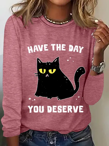 

Karma Kitten Casual Long Sleeve Shirt, Watermelon, Long sleeves