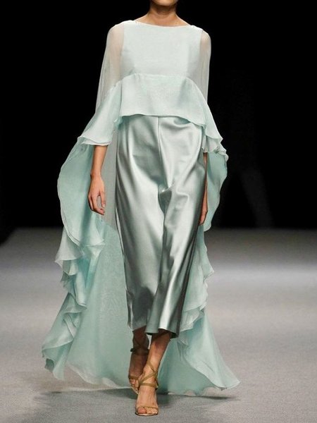 

Elegant Plain Folds Off The Shoulder Blouse, Aqua, Blouses and Shirts