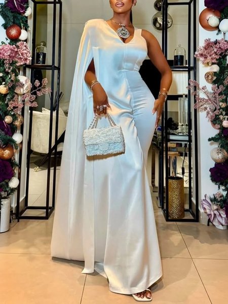 Urban Irregular Craftsmanship Plain Jumpsuit, White, Jumpsuits