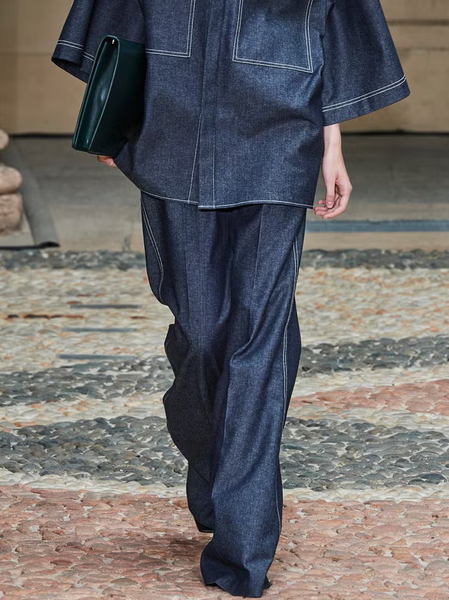 Plain Loose Casual Denim Jeans, As picture, Jeans