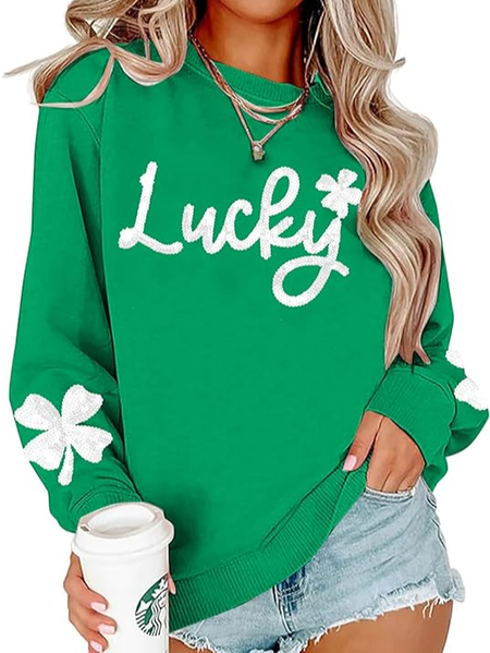 

Four-leaf Clover St. Patrick's Day Sweatshirt, Green, Hoodies&Sweatshirts
