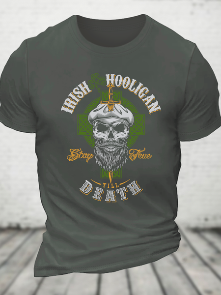 

Irish Hooligan St Patricks Celtic Cotton T-Shirt, Deep gray, T-shirts
