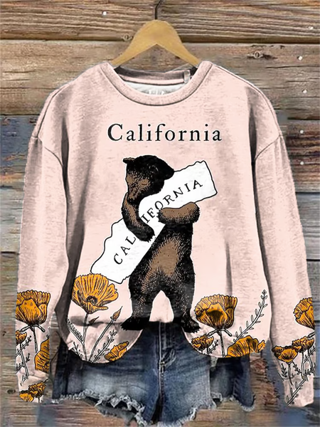 

Women's California Strong Los Angeles Strong Wildfire Print Sweatshirt, As picture, Hoodies&Sweatshirts