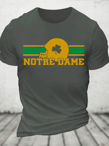 Notre Dame Lovers Cotton T-Shirt, Deep gray, T-shirts