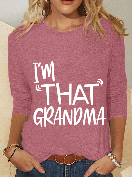 

I'm That Grandma Casual Long Sleeve Shirt, Watermelon, Long sleeves