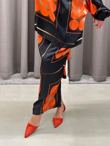 

Vacation Geometric Maxi Skirt, As picture, Skirts