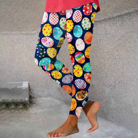 

Casual Easter Eggs Long Leggings, Dark blue, Leggings