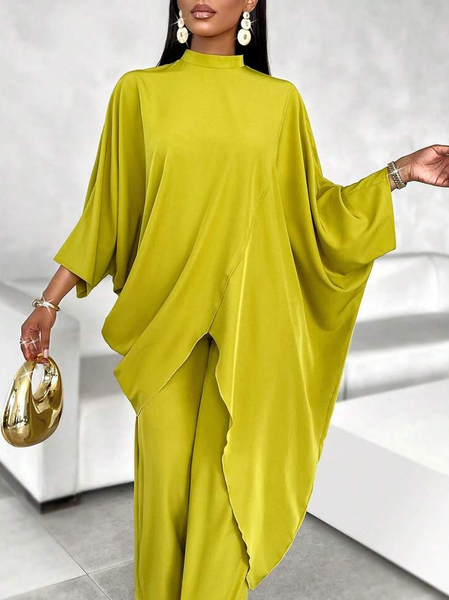 

Urban Plain Asymmetric Loosen Blouse, As picture, Blouses and Shirts