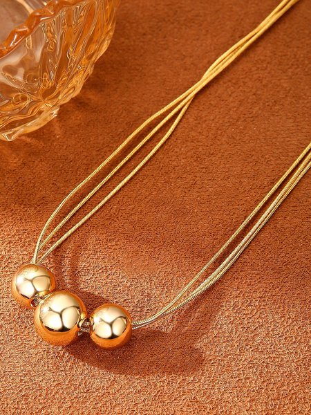 

Urban Daily Metal Plain Chain Necklaces, Metallic, Necklaces