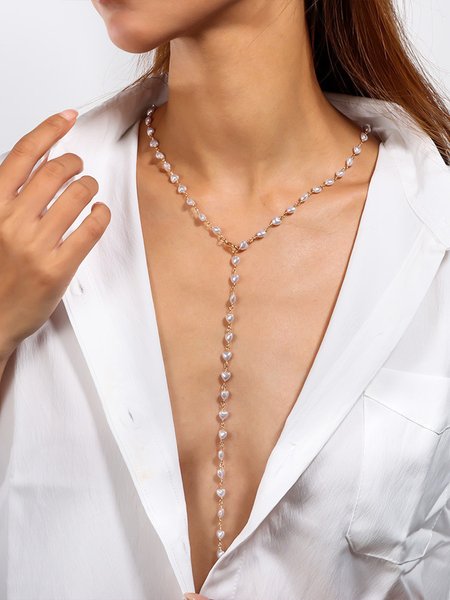 

Urban Butterfly,Heart/Cordate Statement Necklaces, White, Necklaces