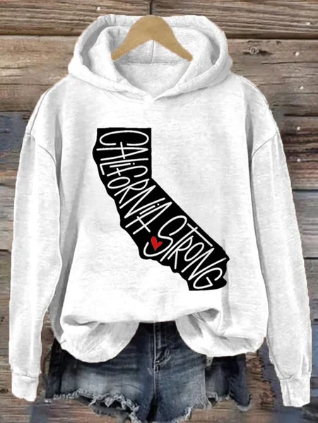 

Women's California Strong Pacific Palisades Printed Sweatshirt, White, Hoodies&Sweatshirts