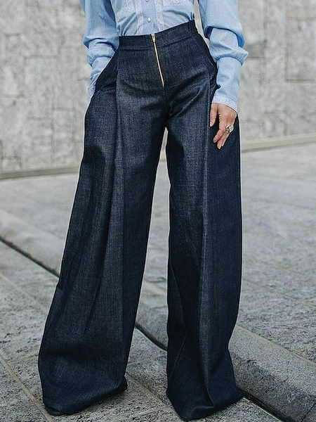 Urban Denim Jeans Wide leg pants, Denim blue, Jeans