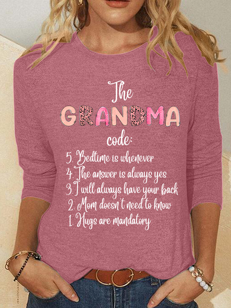 

The Grandma Code Casual Long Sleeve Shirt, Watermelon, Long sleeves