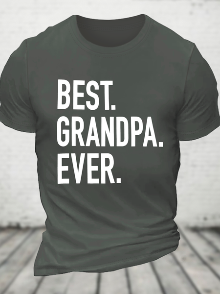 

Best Grandpa Ever Cotton T-Shirt, Deep gray, T-shirts