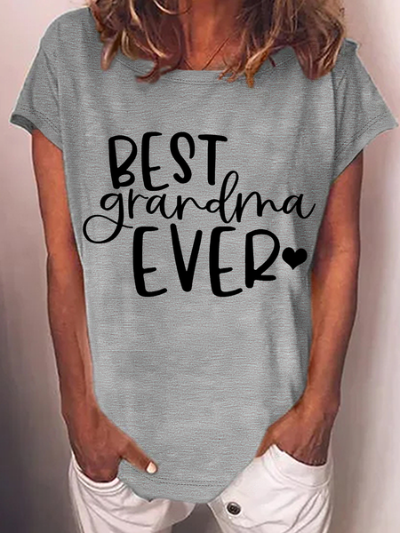 

Best Grandma Ever Cotton-Blend T-Shirt, Gray, T-shirts