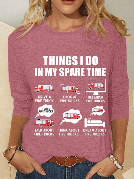 

Fire Department Casual Long Sleeve Shirt, Watermelon, Long sleeves
