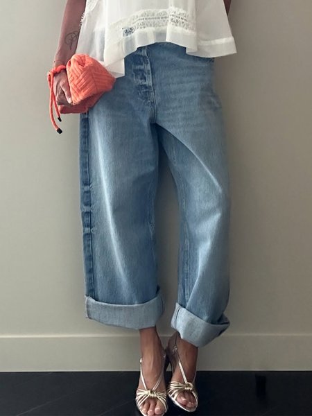 

Denim Loose Casual Jeans, Denim blue, Jeans