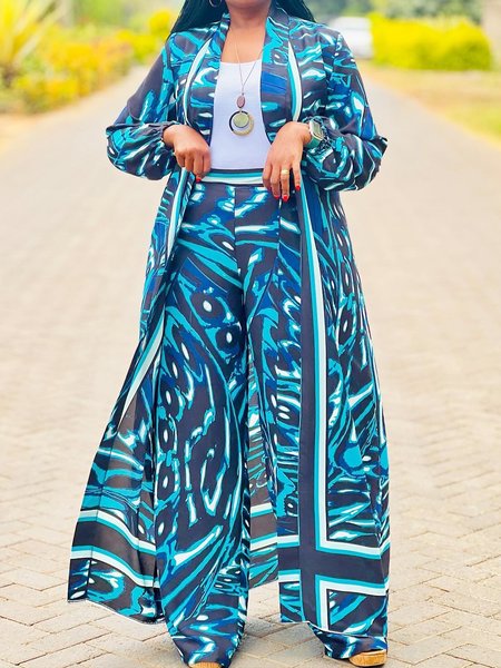 

Vacation Printing Abstract Kimono, Blue, Kimonos