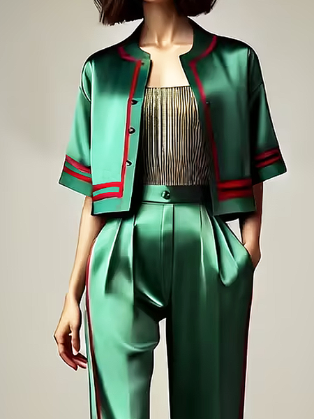 

Urban Color Block Jacket, Green, Jackets