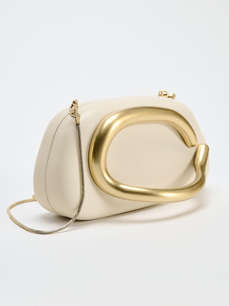 Elegant Clutch Bag, White, Bags