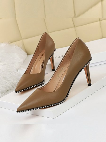 

Color Block Leather All Season Urban Flat, Khaki, Heels