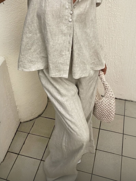 Vacation Plain Straight Pants, As picture, Pants
