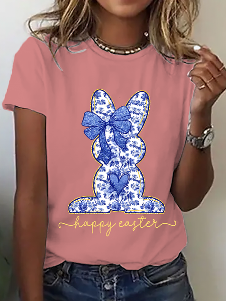 

Grand Millennial Easter Cotton T-Shirt, Orange pink, T-shirts